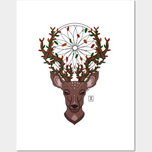 Deer dreamcatcher Posters and Art